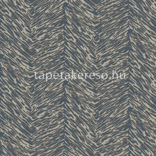 Limonta MAKALLE II vlies, vinyl anyagú kék, barna, szürke színű 3d, chevron, absztrakt modern tapéta