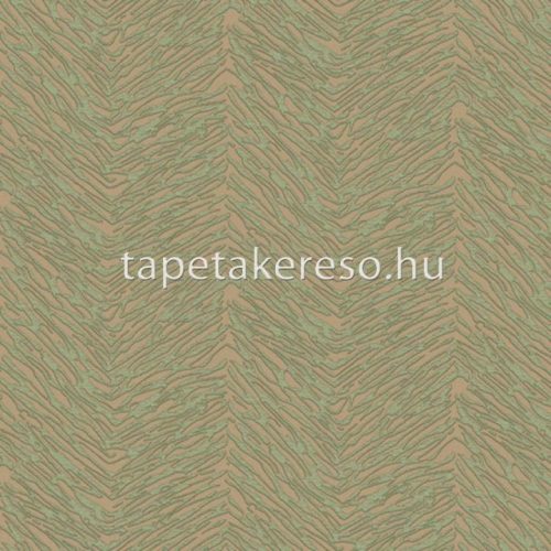 Limonta MAKALLE II vlies, vinyl anyagú zöld, barna színű 3d, chevron, absztrakt modern tapéta