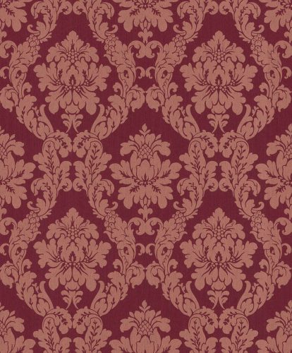 Rasch, textil, vlies, barokk, klasszikus,  bordó, barack színű, sötét 