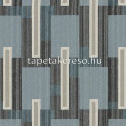   Emil & Hugo Oxford vlies, textil anyagú kék, fehér, szürke színű geometriai modern, natural tapéta