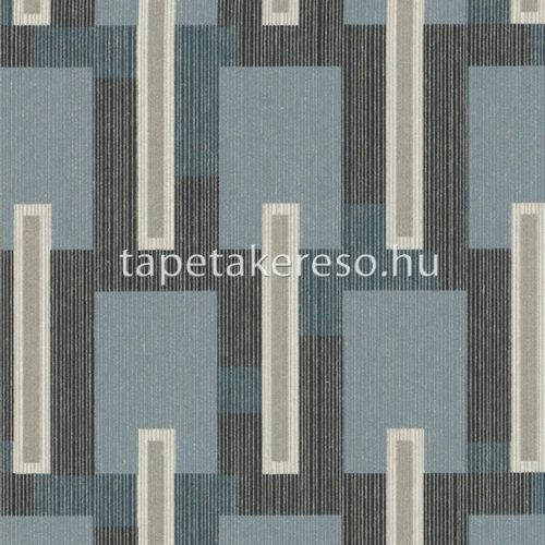 Emil & Hugo Oxford vlies, textil anyagú kék, fehér, szürke színű geometriai modern, natural tapéta