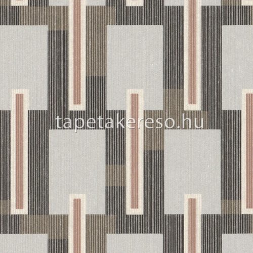 Emil & Hugo Oxford vlies, textil anyagú szürke, barna színű geometriai modern, natural tapéta