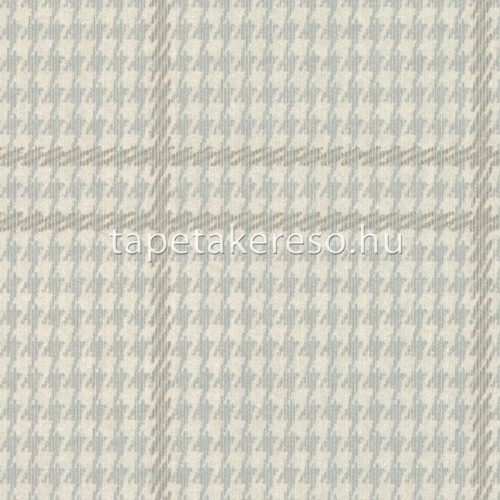 Emil & Hugo Oxford vlies, textil anyagú kék, barna színű kockás, tyúkláb modern, natural tapéta