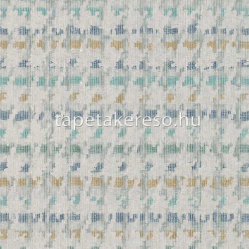 Emil & Hugo Oxford vlies, textil anyagú zöld, kék színű tyúkláb, textilhatású modern, natural tapéta