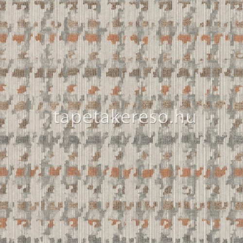 Emil & Hugo Oxford vlies, textil anyagú szürke, barna színű tyúkláb, textilhatású modern, natural tapéta