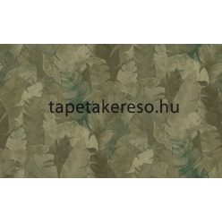   Ravenna Yazmin vlies, vinyl anyagú barna, beige, kék, arany színű leveles klasszikus tapéta