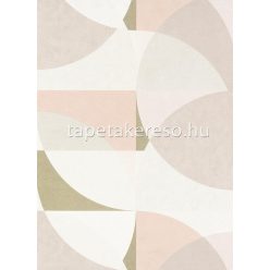   Erismann Elle Decoration vlies anyagú rózsaszín, beige, szürke színű geometriai modern tapéta