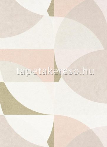 Erismann Elle Decoration vlies anyagú rózsaszín, beige, szürke színű geometriai modern tapéta
