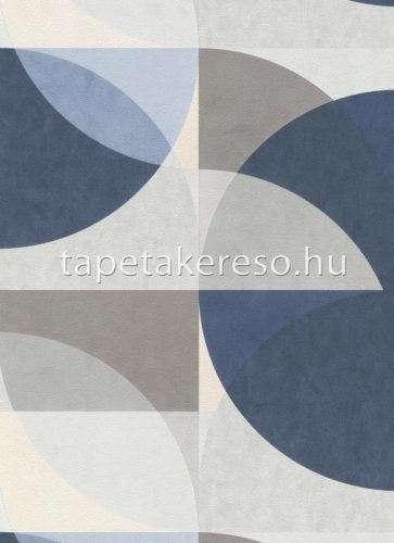 Erismann Elle Decoration vlies anyagú kék, barna, szürke, vajszínű színű geometriai modern tapéta
