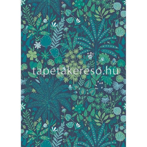 Casadeco Beauty Full Image vlies anyagú fekete, zöld, kék színű növényes modern poszter