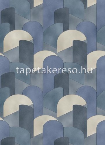 Erismann Elle Decoration vlies anyagú kék, beige, csillámos színű geometriai, 3d modern tapéta