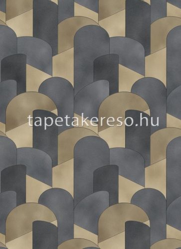 Erismann Elle Decoration vlies anyagú fekete, szürke, arany, csillámos színű geometriai, 3d modern tapéta