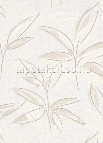 Erismann Finesse habos, vlies anyagú beige, barna, csillámos színű leveles retro tapéta