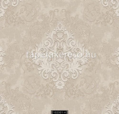 Ravenna Munira vinyl, vlies anyagú törtfehér színű barokk klasszikus tapéta