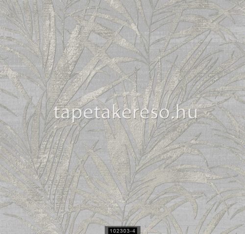 Ravenna Munira vinyl, vlies anyagú szürke, beige színű leveles modern tapéta