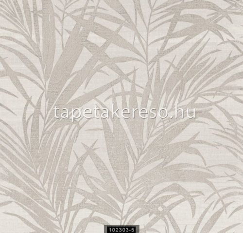 Ravenna Munira vinyl, vlies anyagú törtfehér, beige színű leveles modern tapéta