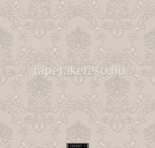 Ravenna Munira vinyl, vlies anyagú törtfehér, szürke színű barokk klasszikus tapéta