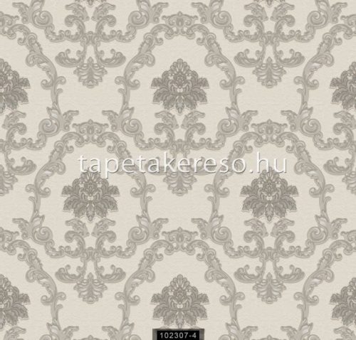 Ravenna Munira vinyl, vlies anyagú beige, szürke színű barokk klasszikus tapéta