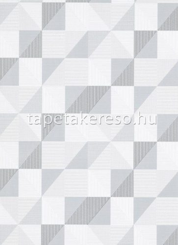 Erismann Finesse habos, vlies anyagú szürke, fehér színű geometriai retro tapéta