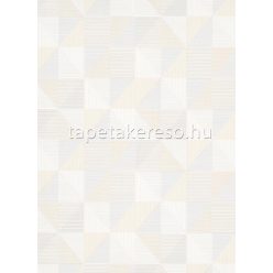   Erismann Finesse habos, vlies anyagú beige, szürke színű geometriai retro tapéta