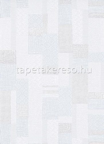 Erismann Finesse habos, vlies anyagú kék, szürke színű patchwork retro tapéta