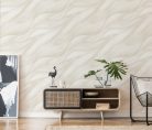 Erismann Casual Chic vlies, vinyl anyagú fehér, szürke, beige színű hullámos, 3d modern tapéta