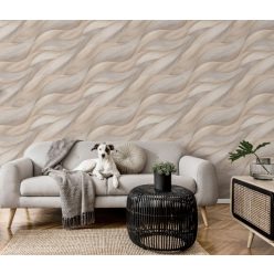   Erismann Casual Chic vlies, vinyl anyagú barna, szürke színű hullámos, 3d modern tapéta