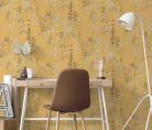 Erismann Casual Chic vlies, vinyl anyagú sárga, barna, szürke, rózsaszín színű növényes, leveles modern tapéta