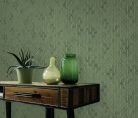 Erismann Casual Chic vlies, vinyl anyagú zöld színű geometriai, koptatott modern tapéta