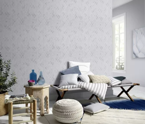 Erismann Casual Chic vlies, vinyl anyagú szürke, fekete színű geometriai, koptatott modern tapéta