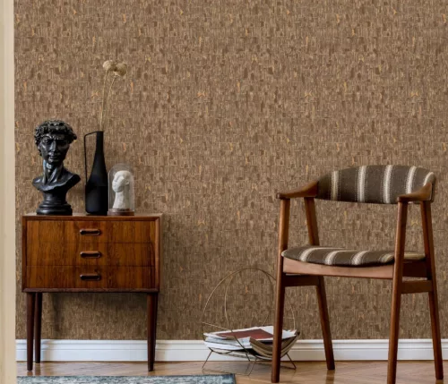 Erismann Casual Chic vlies, vinyl anyagú barna, arany színű repedezett, struktúrált modern tapéta