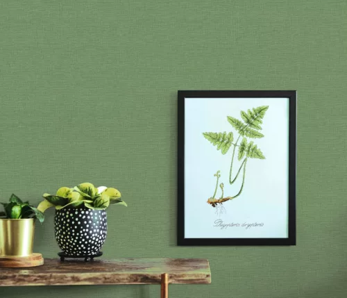Erismann Casual Chic vlies, vinyl anyagú zöld színű egyszínű, struktúrált modern tapéta