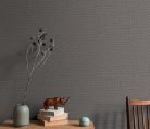 Erismann Casual Chic vlies, vinyl anyagú fekete színű egyszínű, struktúrált modern tapéta
