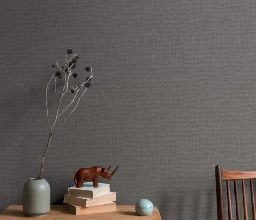 Erismann Casual Chic vlies, vinyl anyagú fekete színű egyszínű, struktúrált modern tapéta