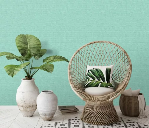 Erismann Casual Chic vlies, vinyl anyagú türkiz színű egyszínű, struktúrált modern tapéta