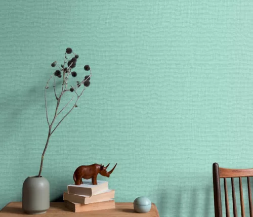 Erismann Casual Chic vlies, vinyl anyagú türkiz színű egyszínű, struktúrált modern tapéta