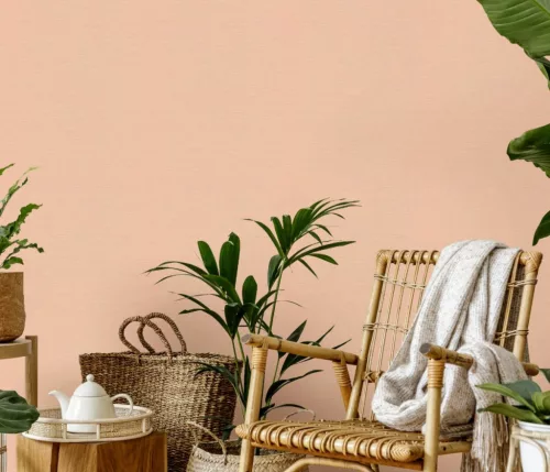 Erismann Casual Chic vlies, vinyl anyagú rózsaszín színű egyszínű, struktúrált modern tapéta