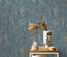 Erismann Casual Chic vlies, vinyl anyagú kék, barna színű foltos modern tapéta
