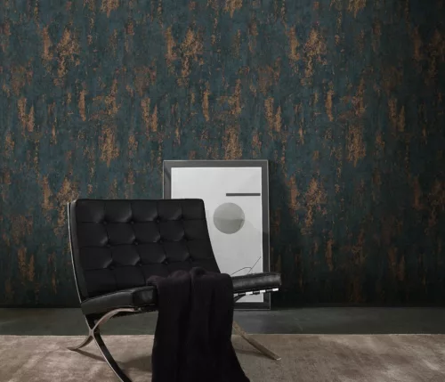 Erismann Casual Chic vlies, vinyl anyagú fekete, bronz színű foltos modern tapéta