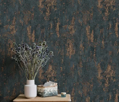 Erismann Casual Chic vlies, vinyl anyagú fekete, bronz színű foltos modern tapéta
