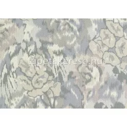   Jannelli & Volpi Missioni Home Wallcoverings 04 vlies, vinyl anyagú fehér, beige, szürke, kék színű virágos modern tapéta