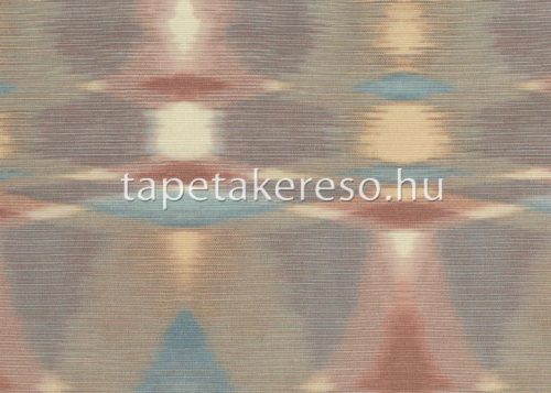 Jannelli & Volpi Missioni Home Wallcoverings 04 vlies, vinyl anyagú barna, türkiz, bordó színű geometriai, foltos, textilhatású modern tapéta