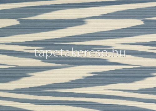 Jannelli & Volpi Missioni Home Wallcoverings 04 vlies, vinyl anyagú krém, kék színű zig-zag modern tapéta
