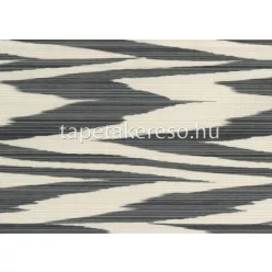   Jannelli & Volpi Missioni Home Wallcoverings 04 vlies, vinyl anyagú fehér, fekete színű zig-zag modern tapéta