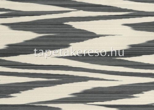 Jannelli & Volpi Missioni Home Wallcoverings 04 vlies, vinyl anyagú fehér, fekete színű zig-zag modern tapéta
