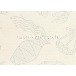   Jannelli & Volpi Missioni Home Wallcoverings 04 vlies, vinyl anyagú fehér színű ember, halas, állatos, kötött modern tapéta