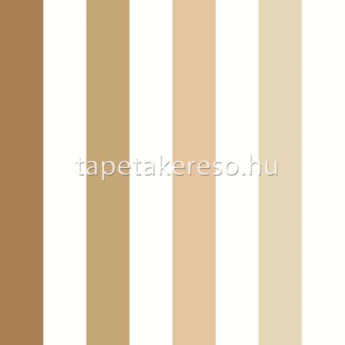 Caselio Autour du Monde vlies anyagú fehér, beige, barna színű csíkos gyerek tapéta