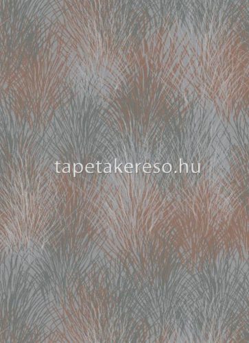 Erismann Collage habos, vlies anyagú szürke, bronz színű növényes modern tapéta