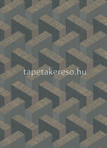 Erismann Collage habos, vlies anyagú fekete, szürke, barna színű 3d, geometriai modern tapéta