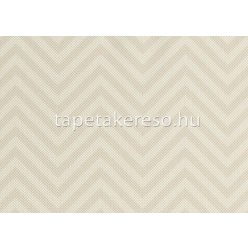   Jannelli & Volpi Missioni Home Wallcoverings 04 vlies, vinyl anyagú törtfehér, beige színű chevron, textilhatású, zig-zag modern tapéta